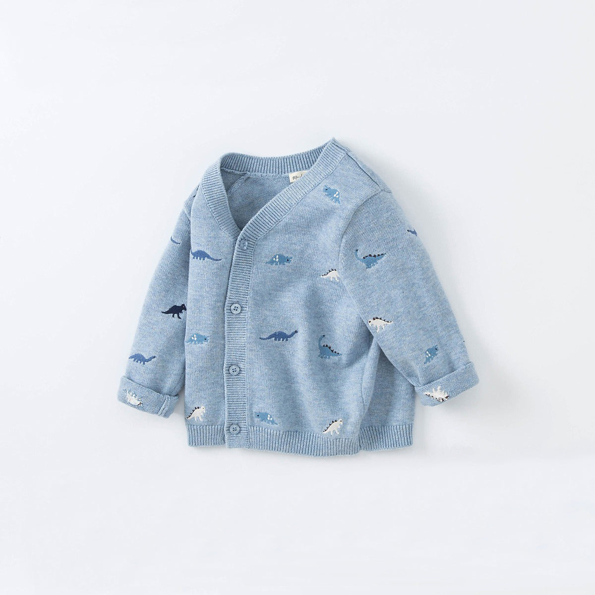 Dinosaur Blue Knitted Cardigan