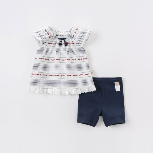 Cotton Dress and Shorts Set