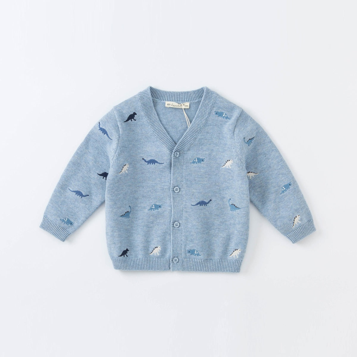 Dinosaur Blue Knitted Cardigan