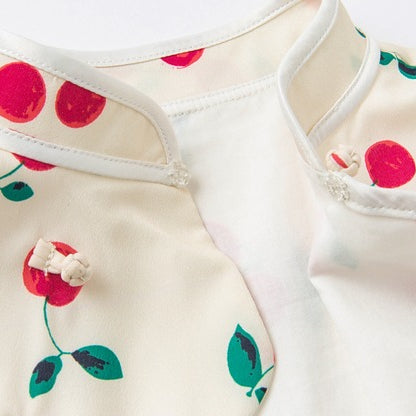 Sleeveless Cherry Cheongsam