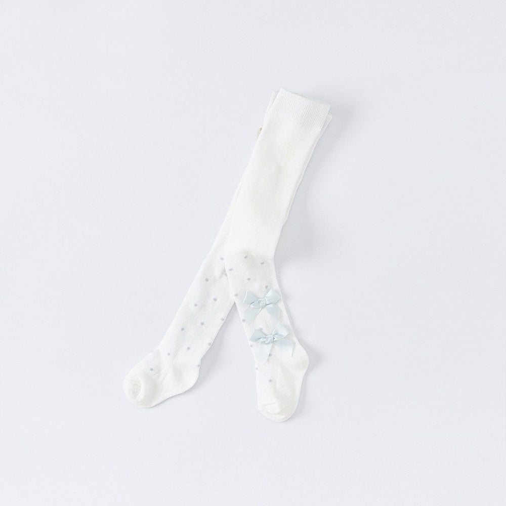 Blue Ribbons Flower Tights