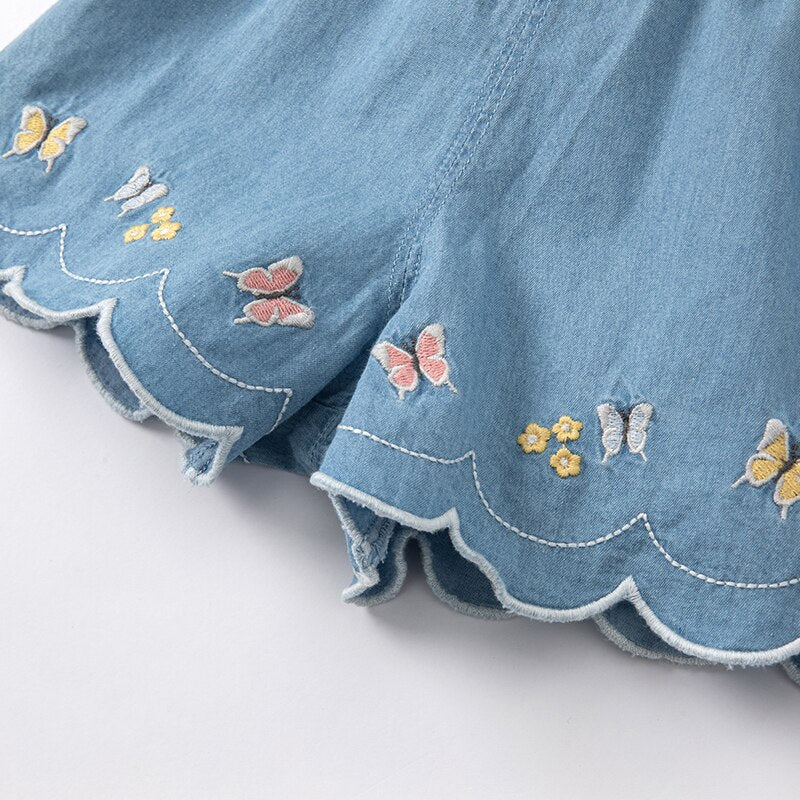 Butterfly Denim Skort