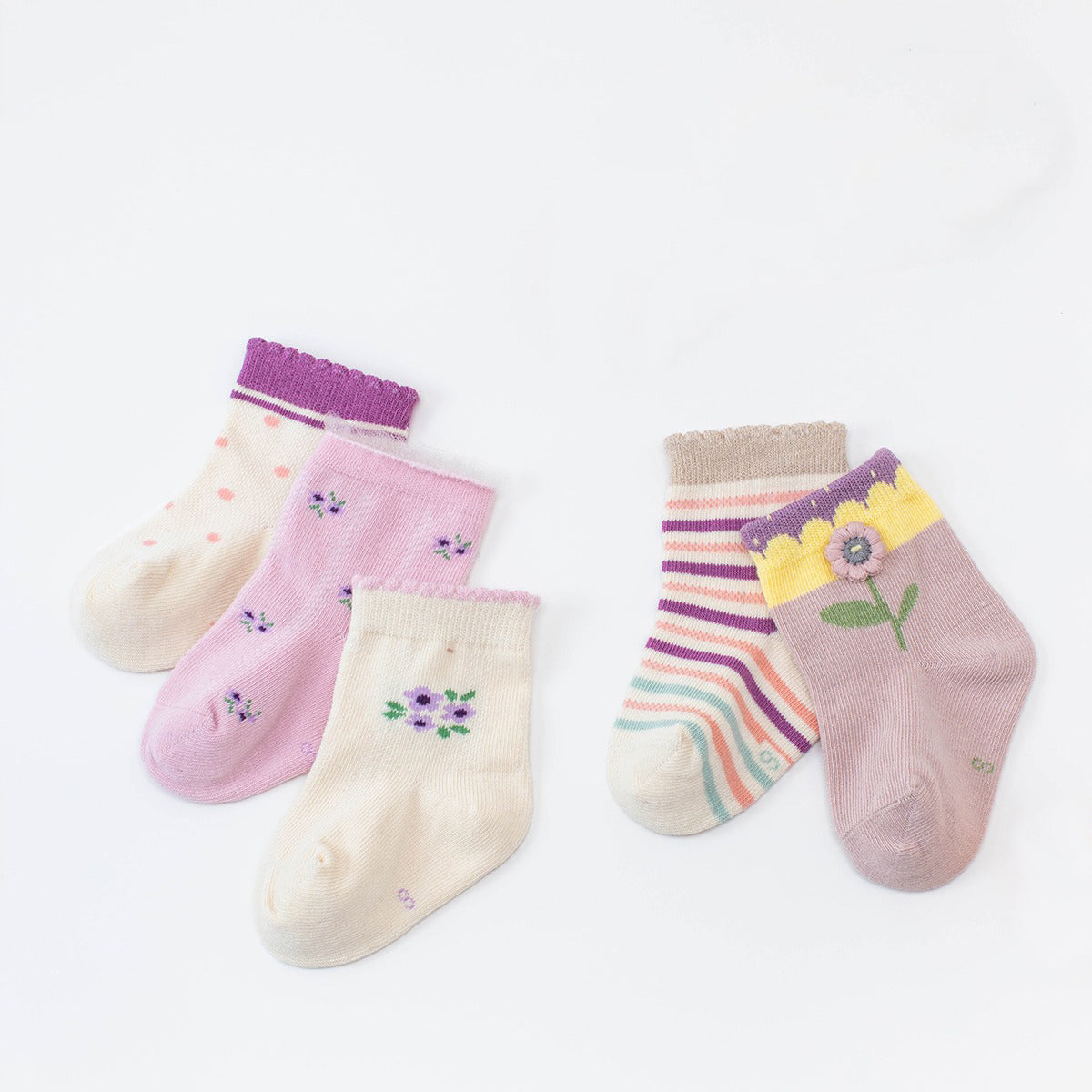 2 Pack Flower Socks