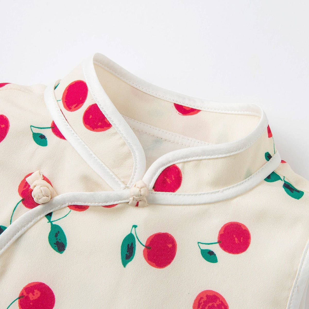 Sleeveless Cherry Cheongsam