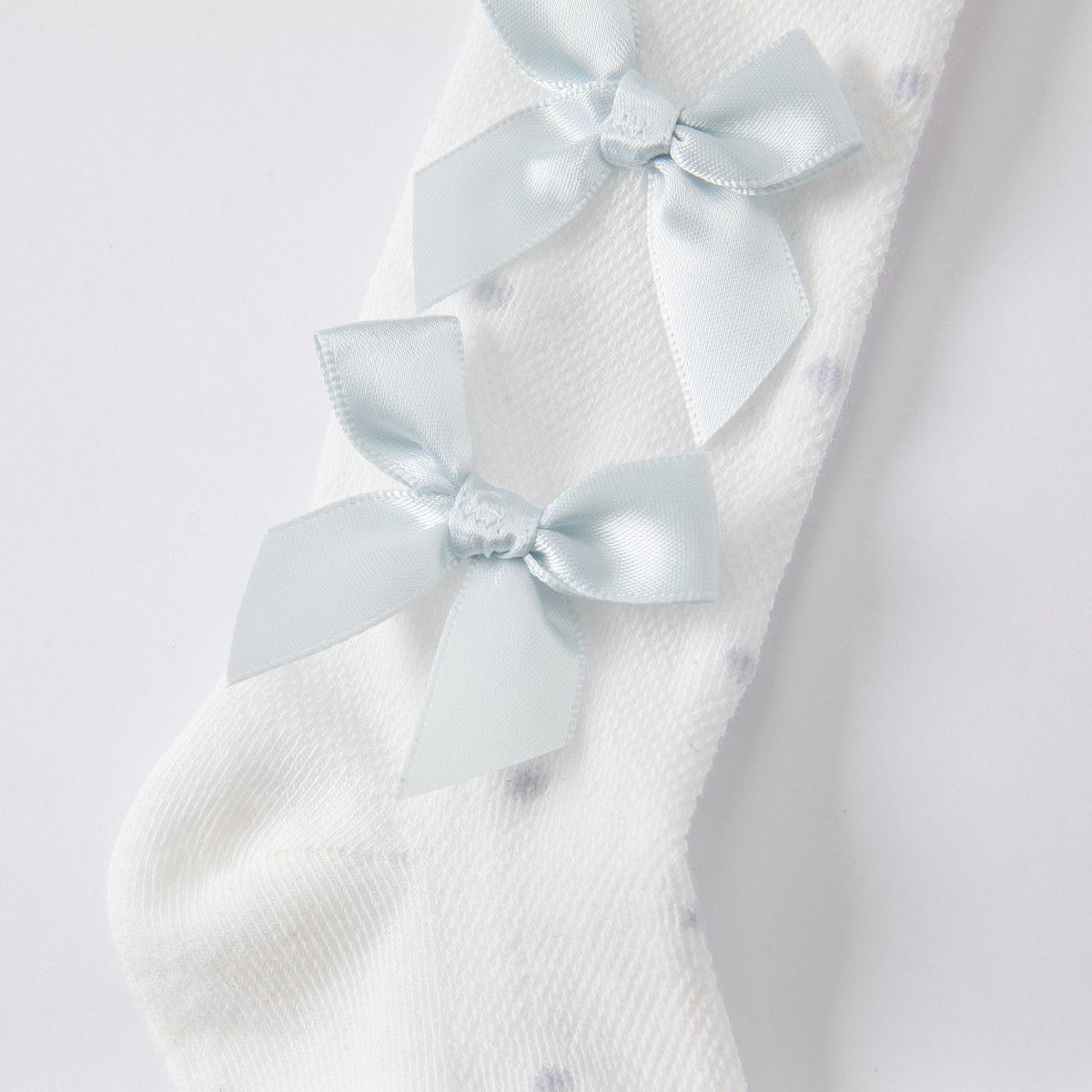 Blue Ribbons Flower Tights