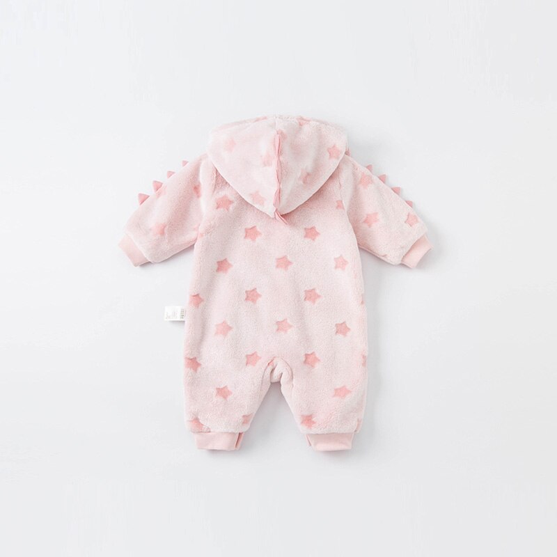 Dinosaur Winter Fleece One-Piece Romper