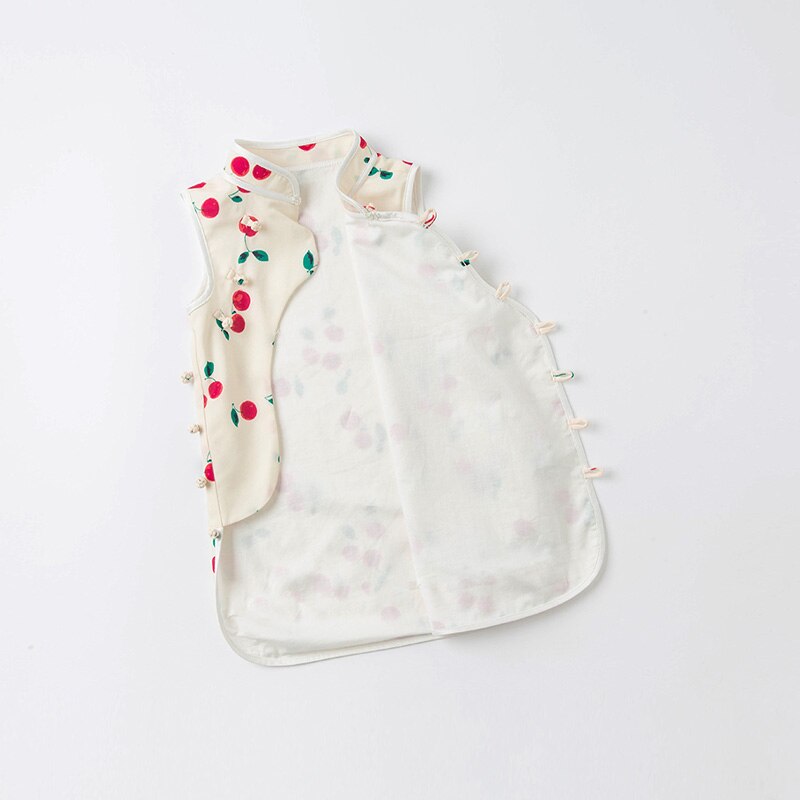 Sleeveless Cherry Cheongsam