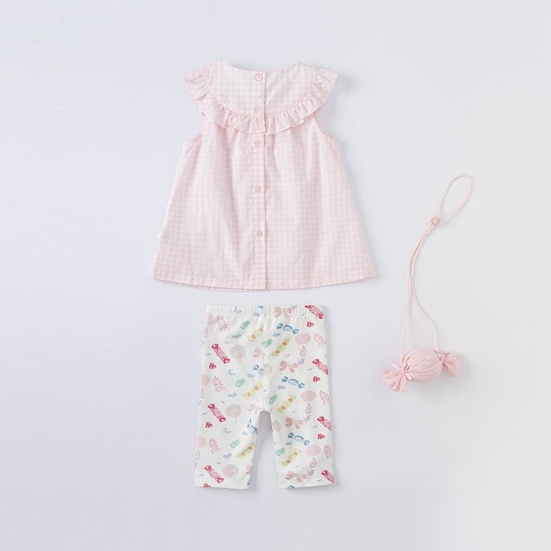 Checkered Dress and Ankle Length Legging Sets