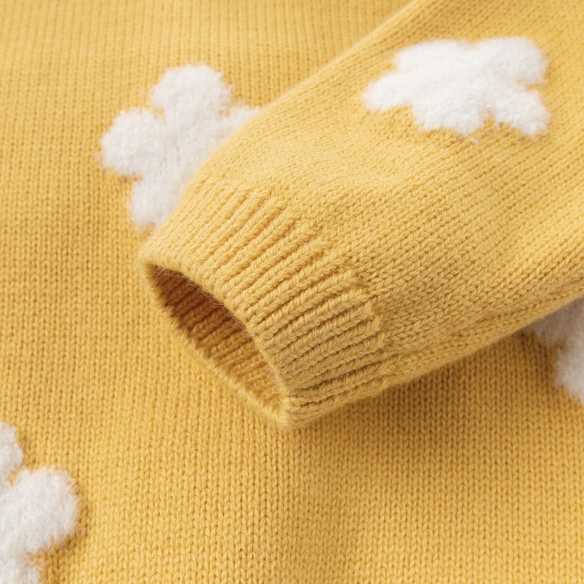 Jacquard Flower Wool Sweater