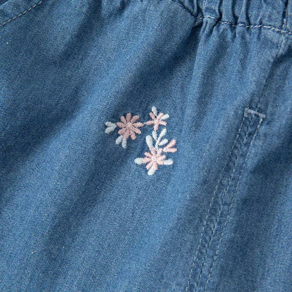 Ruffle Denim Shorts