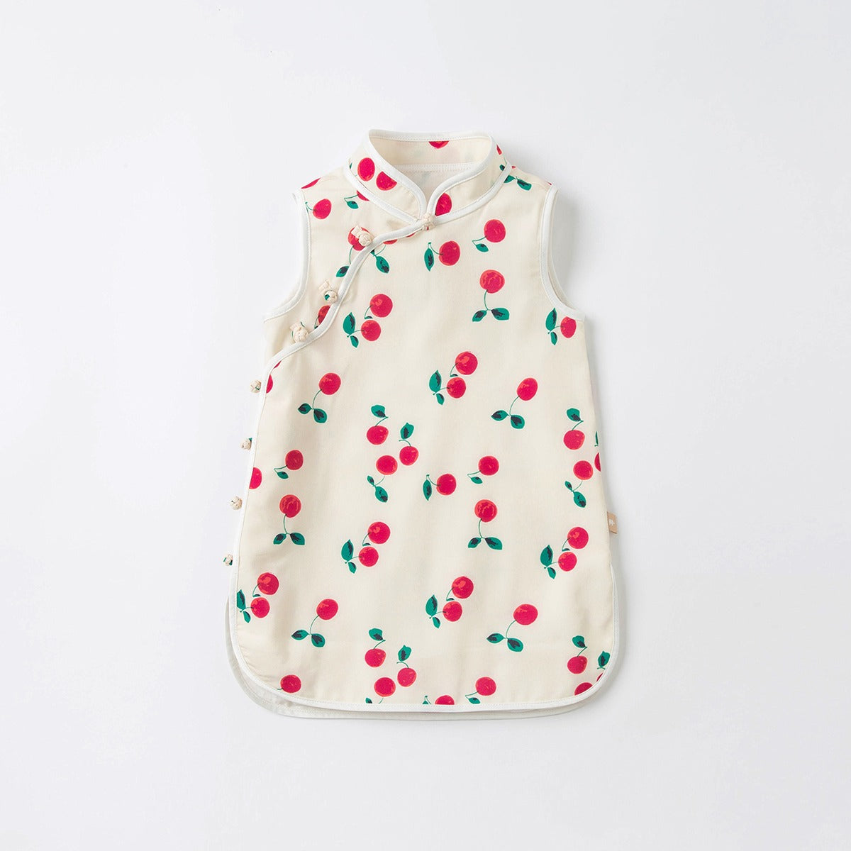 Sleeveless Cherry Cheongsam