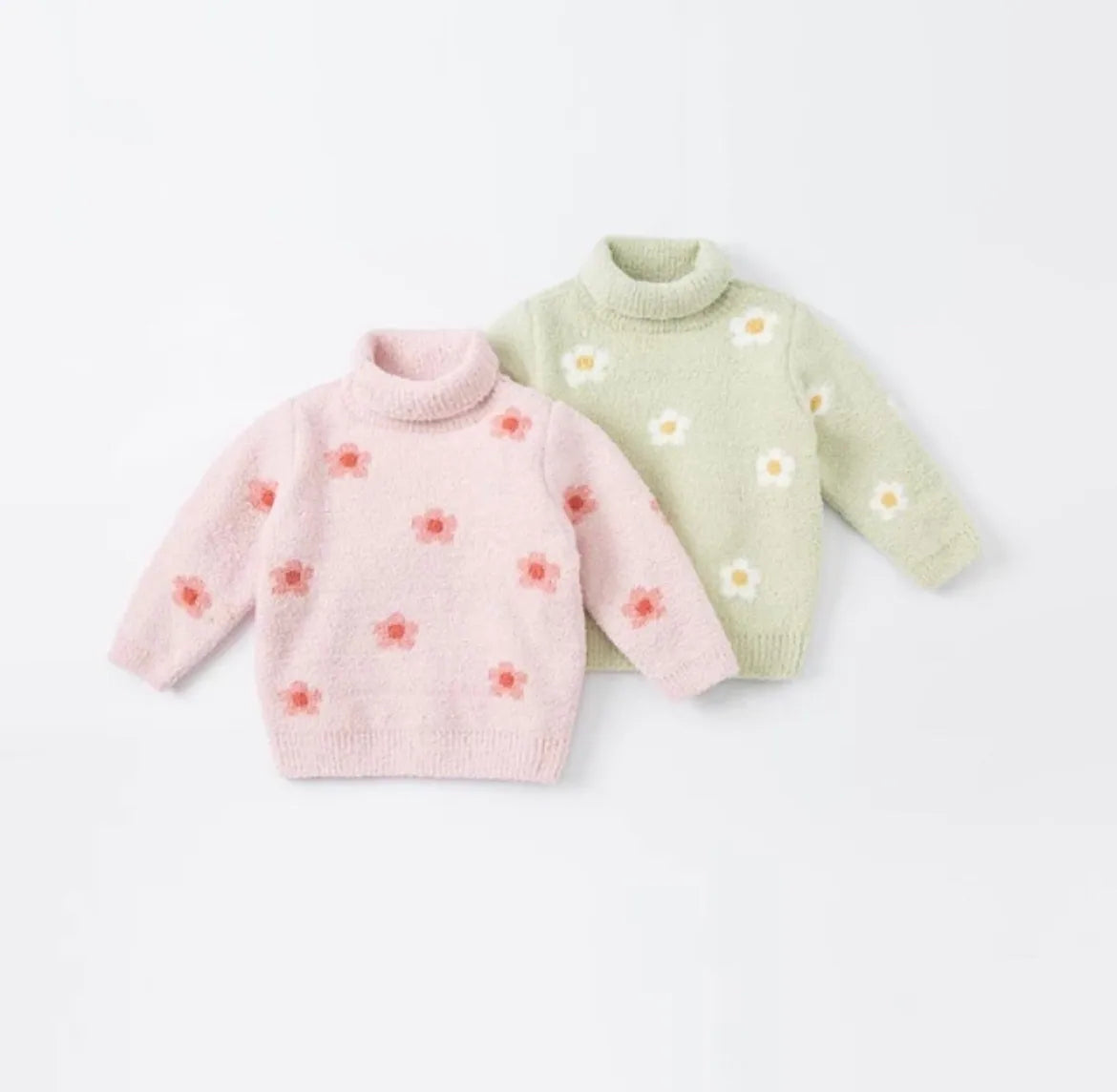 Flower Turtleneck Sweater