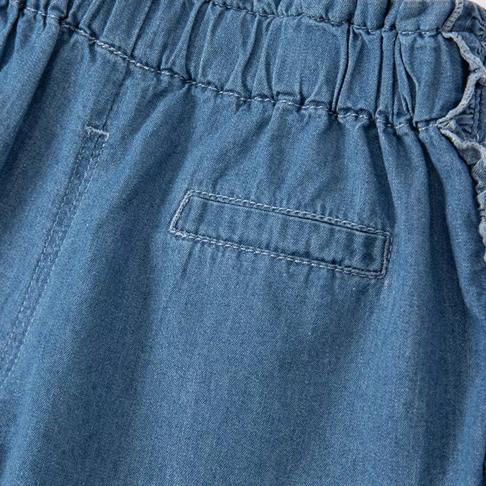 Ruffle Denim Shorts