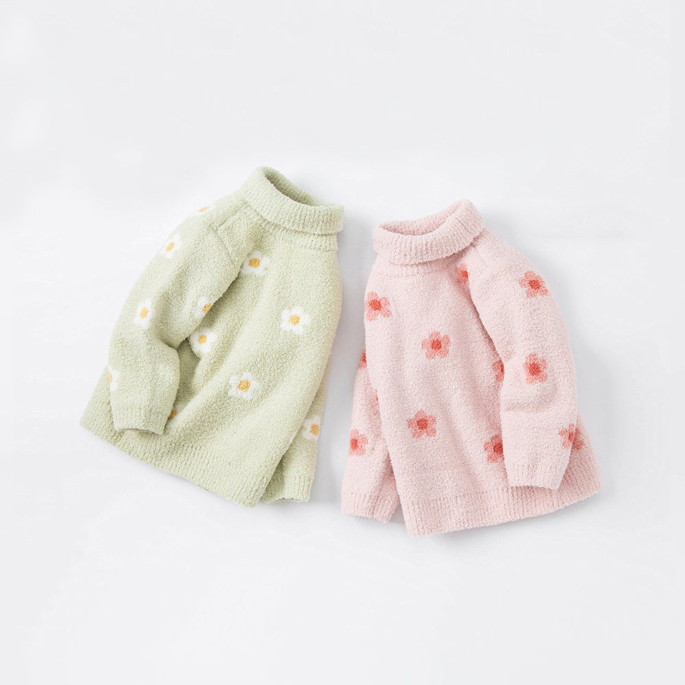 Flower Turtleneck Sweater