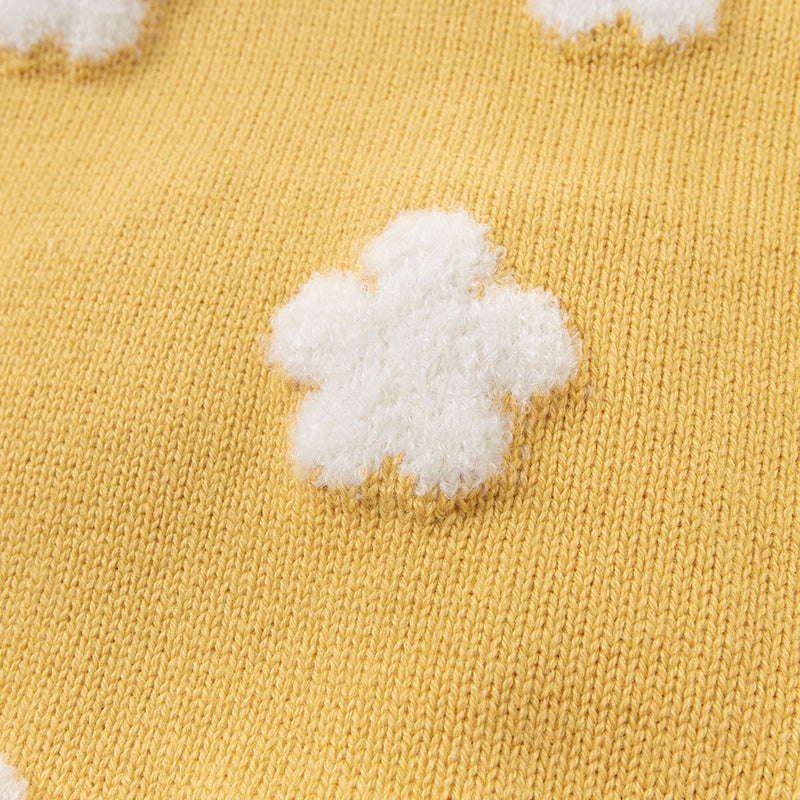 Jacquard Flower Wool Sweater