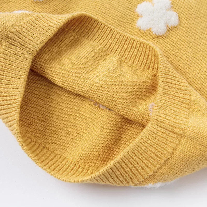 Jacquard Flower Wool Sweater