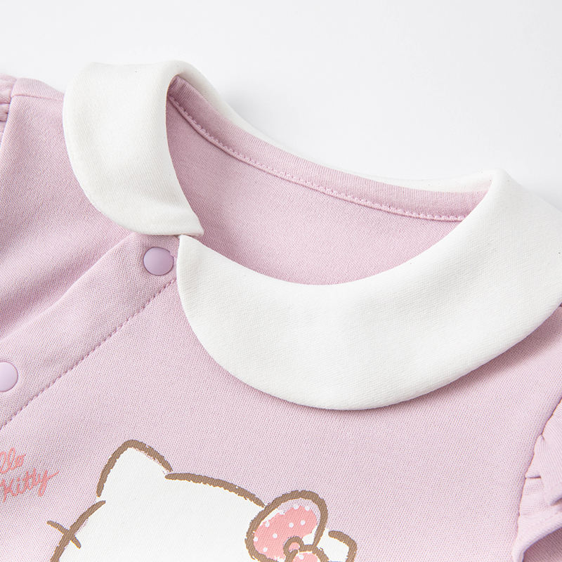 Sanrio Hello Kitty x Dave & Bella Purple Long Sleeve One-Piece Romper