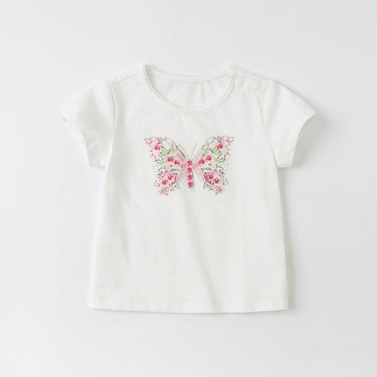 Butterfly White Tee