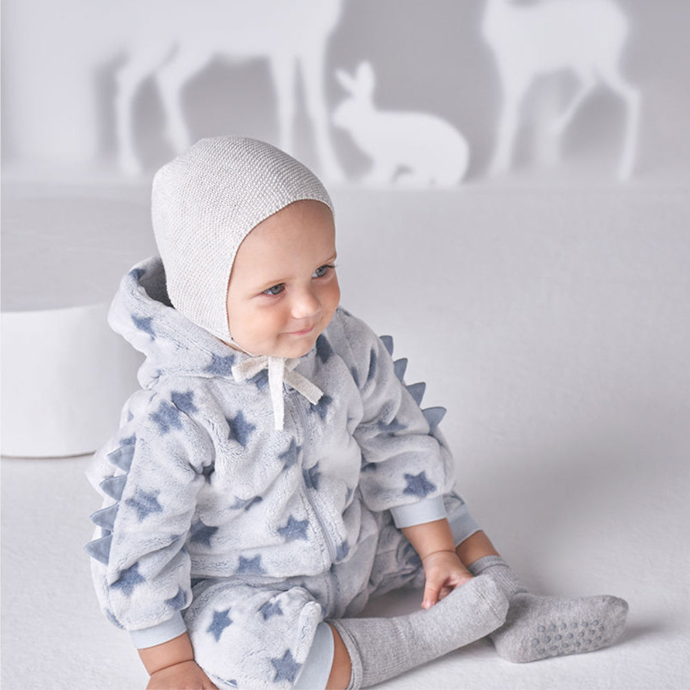Dinosaur Winter Fleece One-Piece Romper