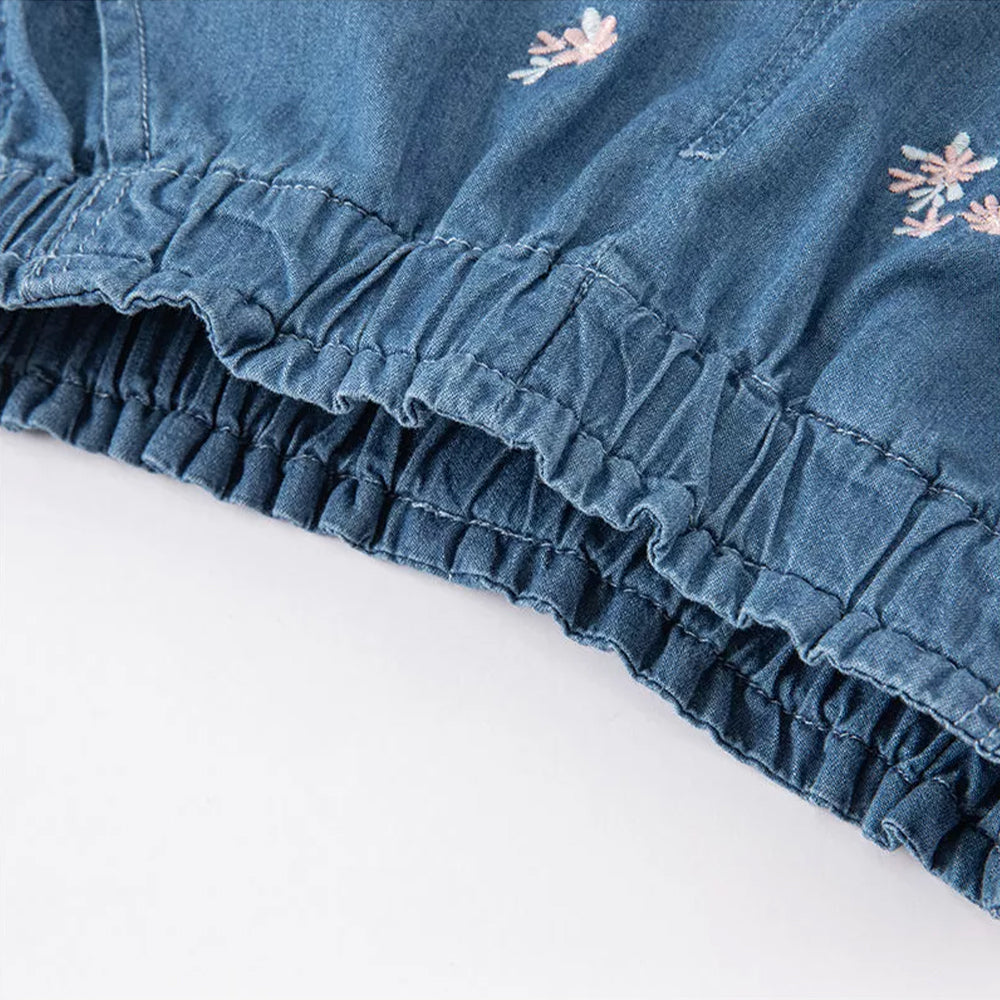Ruffle Denim Shorts