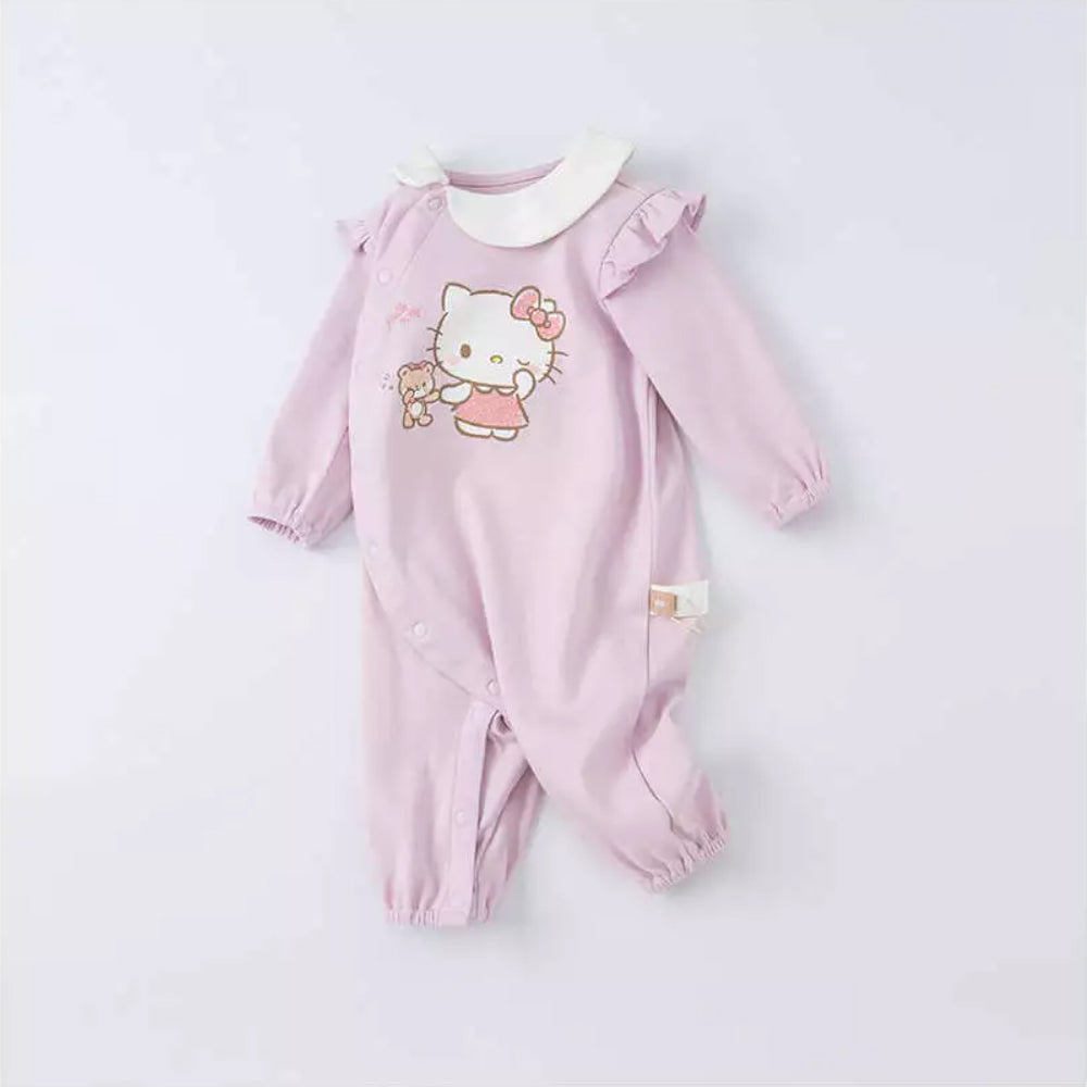 Sanrio Hello Kitty x Dave & Bella Purple Long Sleeve One-Piece Romper