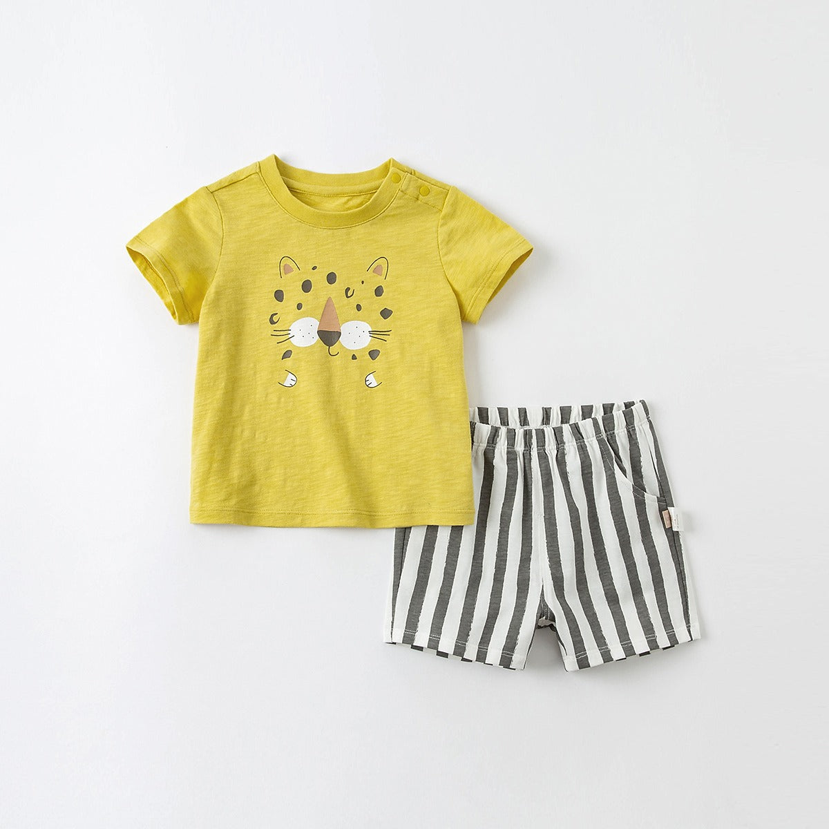 Leopard Tee and Shorts Set