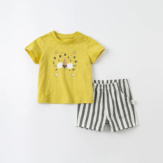 Leopard Tee and Shorts Set