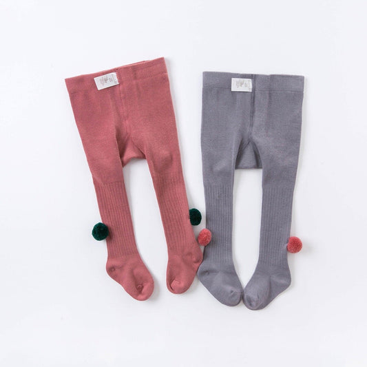 Pom Poms Rib Tights