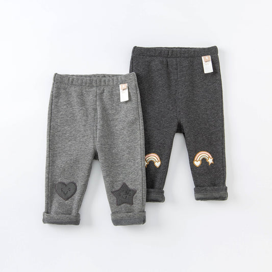 Fleece Lined Pants with Knee Patch