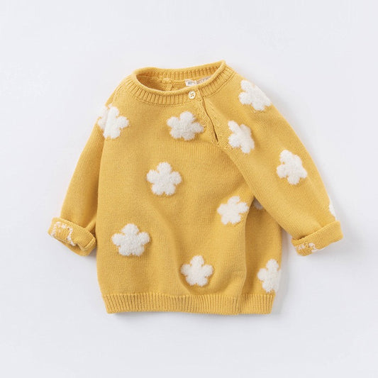 Jacquard Flower Wool Sweater