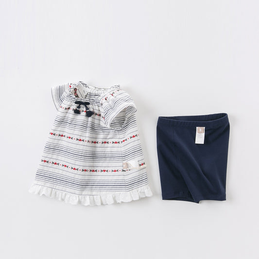 Cotton Dress and Shorts Set