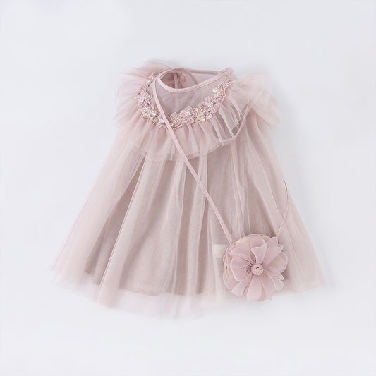 [Last] Flower Sequins Tulle Dress 4yrs (100cm)