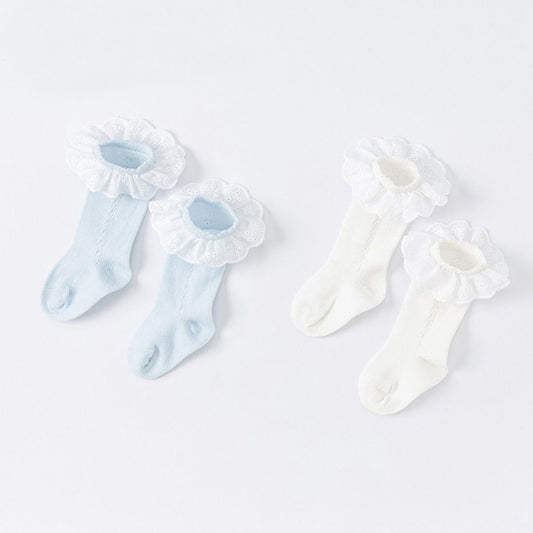 Pointelle Knee Socks