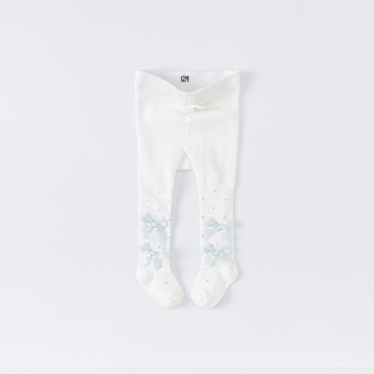 Blue Ribbons Flower Tights