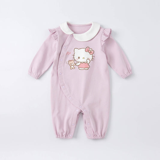Sanrio Hello Kitty x Dave & Bella Purple Long Sleeve One-Piece Romper
