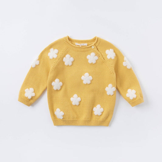 Jacquard Flower Wool Sweater