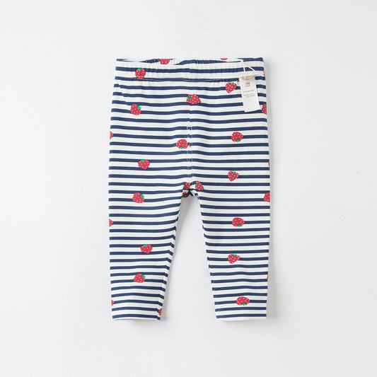 Strawberry Striped Leggings