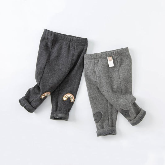 Fleece Lined Pants with Knee Patch