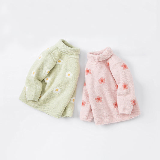 Flower Turtleneck Sweater