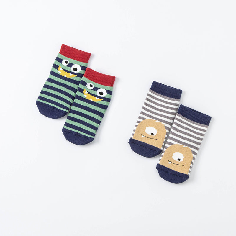 2 Pack Boys thick Socks Monster