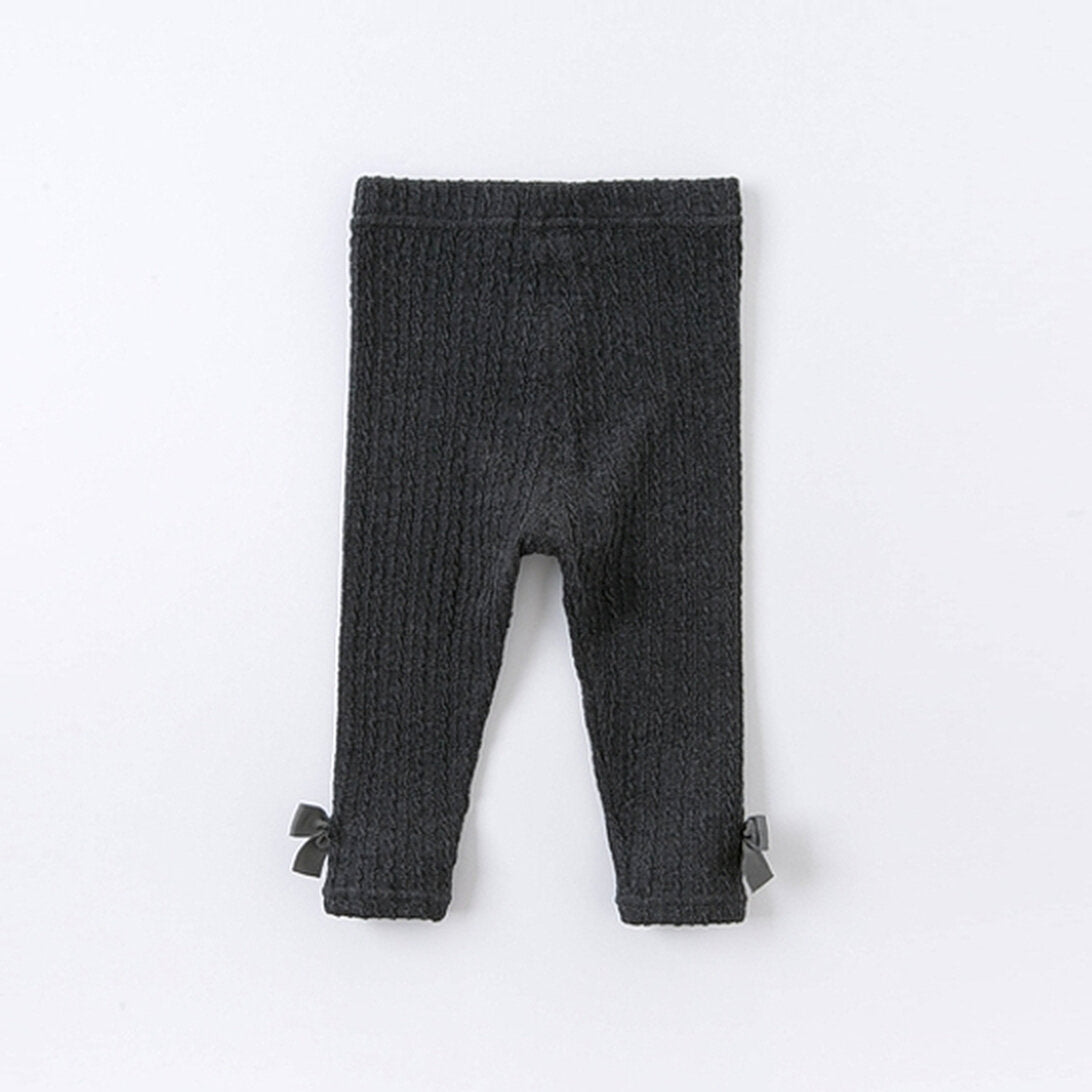 [Last] Cable Knit Leggings 7yrs(130cm) - Dark Grey