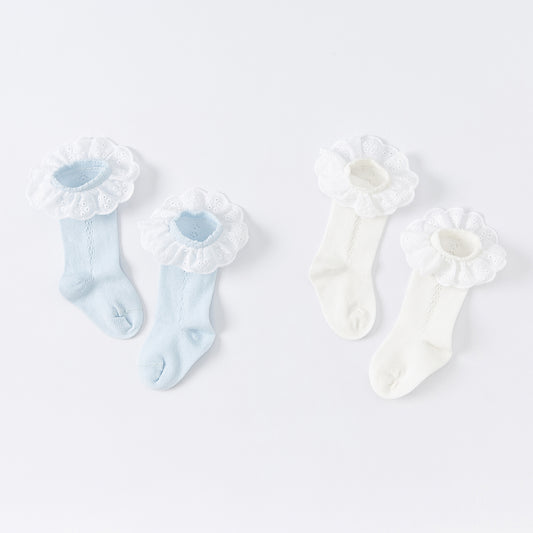 Pointelle Knee Socks